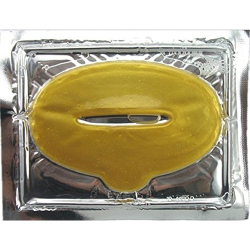 10/20/30/40/50 Pack New Crystal 24K Gold Powder Gel Collagen Lip Mask Masks Sheet Patch, Anti Ageing Aging, Remove Lines, Dry Lips (30)