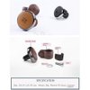 [Leather Power Knob] BLACKSUIT can be mounted on all models Vehicle Handle Spinner Power Handle Spinner Handle Car Accessories luxury Hi-quality Power Handle Steering Wheel Spinner Knob (Dark Brown)