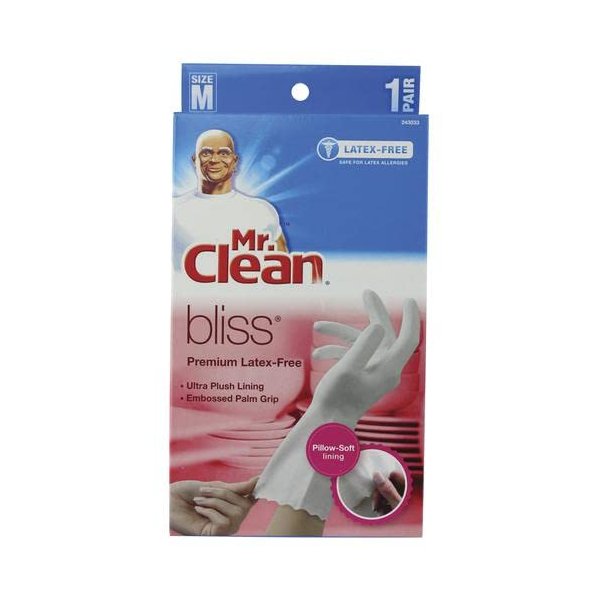 Mr. Clean Premium Latex-Free Gloves Bliss Medium Size (Pack of 2 Pairs)