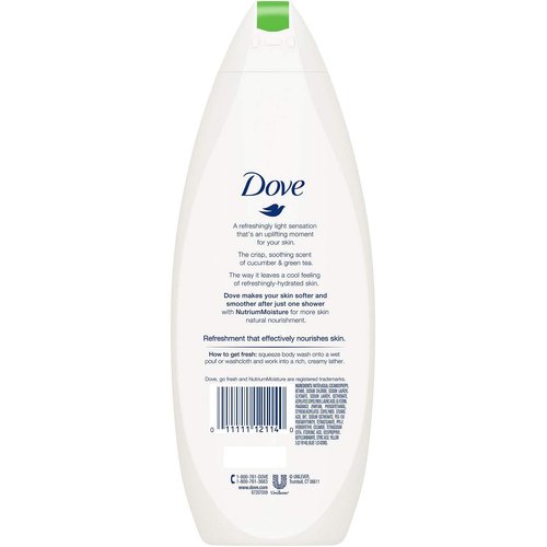 Dove Body Wash 11 Ounce Go Fresh Cucumber & Green Tea, 11 Fl Oz (Pack of 2)