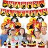 Party Decorations for Lion King, Lion Birthday Party Decorations including Birthday Banner, Cake Toppers, Balloons，for Lion King Happy Birthday Supplies
