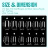 TOMICCA Short Square Gel Nail Tips, 504Pcs Full Cover Clear False Press on Nails, Soft Tips for Nail Extension DIY Nail Salon 12 Sizes