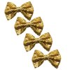 4 Pack Gold Glitter Sequins Bow Hair Clip Hairpin for Girls Cheer,Dance Recital,Birthday Shirt,Themed Party Festivals