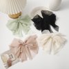 JKQBUX Sweet elegant Big Bow Hair Clips Solid Color silky Bow Barrettes Spring Hair Accessories for Women Girls Wedding Party