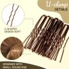 FANDAMEI 20PCS Hair Nets for Buns Invisible and 40PCS U Shaped Hair Pins Set, 20PCS 50cm Bun Nets for Ballet Girls and 40pcs Hair Bun Pins for Women, Girls, Kids Ballet Bun Maker Dance (Light Brown)