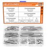 HELIFOUNER 110 Pieces M5 x 30mm /35mm /40mm /45mm /50mm, Hex Socket Head Cap Metric Screws Bolts Washers Nuts Kit, 304 Stainless Steel