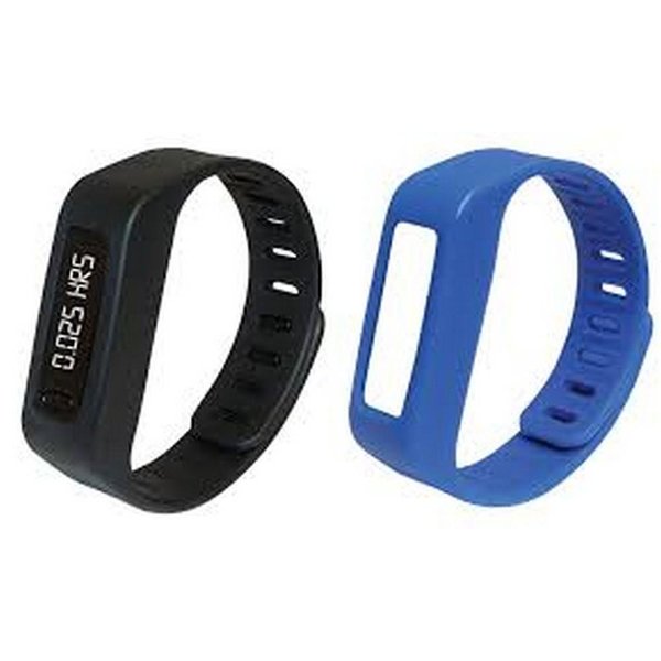 NAXA NSW-11 Lifeforce+ Fitness Watch, Black/Blue, OLED Screen with Time Display, Step Counter and Calorie Tracking Helps you Improve your Health with Easy to Reach Goal and Activity Monitoring