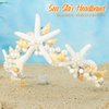 Catery Starfish Crown and Tiara Pearl Seashell Headband Beach Wedding Headpiece for Women and Brides