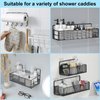 vivinin 15 Pack Shower Caddy Adhesive Replacement, Shower Shelf Adhesive No Drilling, Adhesive Shower Hooks Strong Adhesive, Adhesive Hooks for Showe Caddy, Soap Holder, And Kitchen Racks