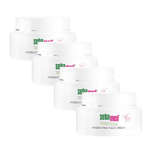 SEBAMED Fragrance-Free Hydrating Face Cream Gentle Moisturizer Dermatologist Recommended for Normal to Dry Skin 1.7 Fluid Ounces (50 Milliliters) 4-Pack
