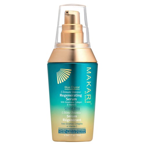 Makari Ultimate Intense Blue Crystal Regenerating Serum 50 ml | Anti-Aging Serum for Face and Body | Hydrating Skin Brightening Serum | Skin Care Product with Glutathione, Collagen, and Vitamin C