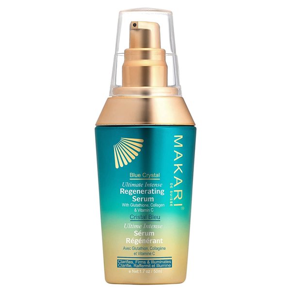Makari Ultimate Intense Blue Crystal Regenerating Serum 50 ml | Anti-Aging Serum for Face and Body | Hydrating Skin Brightening Serum | Skin Care Product with Glutathione, Collagen, and Vitamin C