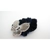 Generic Butterfly blue purple maroon hair tie pony tail holder scrunchie with crystals (Primary color: Maroon)