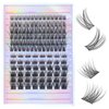 SLSXNL Lash Clusters,Wispy Natural Eyelash Clusters 8-16mm,C Curl Cluster Eyelash Extensions,False Eyelashes Thin Band 148PCS