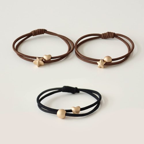 UaiUya 9pcs Elastic Hair Ties Bracelets Small Gold Bead Hair Tie,Simple,Elasticity Classic and Elegant,Reliable quality, Light weight