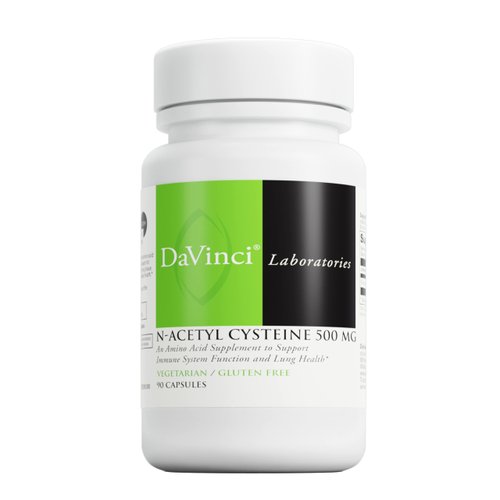 DAVINCI Laboratories - N-Acetyl Cysteine 500 mg - an Amino Acid Supplement to Support Immune System Function and Lung Health - Vegetarian, Gluten-Free - 90 Capsules