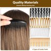 Tyqour 12Pcs French Hair Combs for Women Decorative Hair Comb Clips Plastic French Side Comb French Twist Combs for Girls Women Bridal Wedding Veil Comb(11/15/17/23 Teeth)