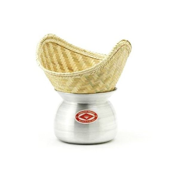 Thai Sticky rice steaming pot and basket