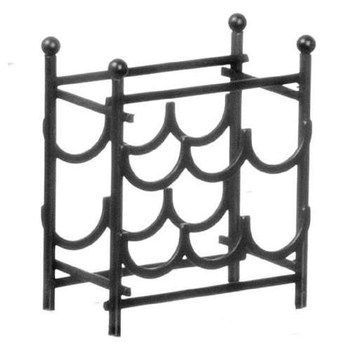 Dollhouse Miniature 1:12 Scale Black Wine Rack #S8504