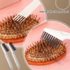 Yaomiao 2 Pieces Hair Brush Cleaner Tool 2-in-1 Hair Brush Cleaning Tool Hair Brush Remover Rake for Removing Hair Dust Mini Wet Hair Comb for Removing Dirt Home Salon Use (Gray)