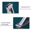 2 Pcs Multi Nail Clipper Ultra-Thin Portable Nail Cutter with Key Ring and Nail File Stainless Steel Foldable Manicure Set for Traveling, Home, Office