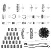 152PCS Vikings Hair Jewelry Norse Runes Tube Beads, Metal Clips Cuffs Rings, Accessories for Braids Dreadlocks Beads for Braiding Beard Decoration Bracelets Pendant Necklace DIY