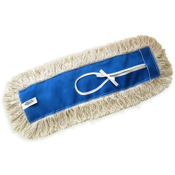 24" Industrial Strength Washable Cotton Dust Mop Refill, Replacement Head for Home & Commercial Use, Fits 24 Inch Frame, Cleans Hardwood, Laminate, Concrete, or Other Floor Systems (24")