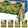 Hegbolke 4Pcs Dinosaur Tablecloths - 86.6"x51.2" Rectangular Dinosaur Table Decorations Dino Table Cloth for Kids Boy Dinosaur Birthday Party Supplies