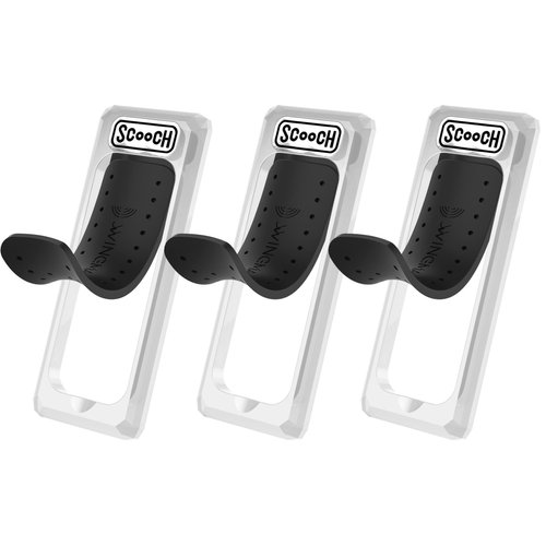 Scooch Wingback [3-Pack] Pop Up Phone Grip, Stand, and Car Mount for Smartphones [Two-Way Stand] Compatible with Any Smartphone and Most Cases, Works with Magnetic Car Mounts (Clear)