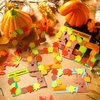 Domensi 24 Set Thanksgiving Craft for Kids Tree of Thanks Picture Frame Magnet Craft Kit with Magnet Picture Frame Tree of Thanks Leaves Cards DIY Craft for Thanksgiving Party Favors Family Dinner