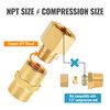 SUNGATOR Brass Pipe Fitting, 1/2" NPT Male Pipe x 1/2" NPT Female Pipe Brass Fitting Adapter, 1/2 Inch Male to 1/2 Inch Female Pipe Fitting Adapter, 1/2'' NPT Brass Pipe Extension Fittings, Pack of 4