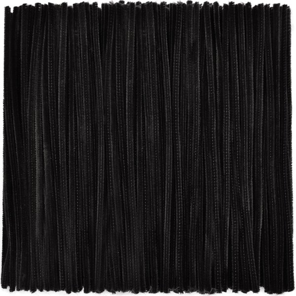 Hapeper 200 Pieces Christmas Pipe Cleaners Chenille Stems for Arts Crafts Projects Supplies (Black)