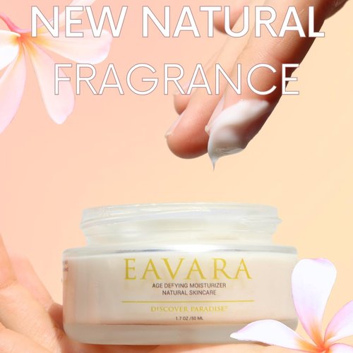 Eavara Anti Aging Face Moisturizer Cream, Natural Organic Firming Facial Lotion with Hyaluronic Acid, Shea Butter, Jojoba Oil, Rosehip Oil, Kukui Oil, For Women And Men, Helps Reduce Wrinkles