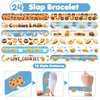 48 Cookie 24PCS Cookie Temporary Tattoos Sticker 24PCS Slap Bracelets Perfect for Themed Birthday Party Favors Baby Showers or Classroom Rewards Ideal Decor and Gifts for Girls and Boys