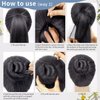 Hair Nets for Buns Invisible Elastic Edge Mesh and U Shaped Pins Set, 30PCS Hair Net, 30PCS 2.4 INCH Hair Pins, 5PCS Hair Elastic Bands, Black