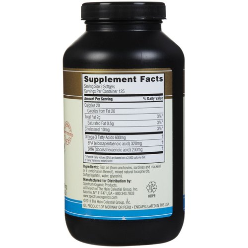 Spectrum Essentials - Fish Oil, 250 Softgels