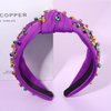 MOLOCH Mardi Gras Headband Carnival Hair Accessories for Women Glitter Top Hat Crown Mask Knotted Headband Purple Green Gold Crystal Jeweled Headband Mardi Gras Parade Party Gifts