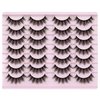 14 Pairs Wispy Mink Lashes Fluffy Eye Lashes Natural Look 5D Volume 16mm Fake Eyelashes Pack by TNFVLONEINS