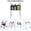 supregear Walker Bag, Durable Folding Rollator Walker Accessories Pouch Tote Organizer for Walker Rollator and Wheelchair, Machine Washable, Black
