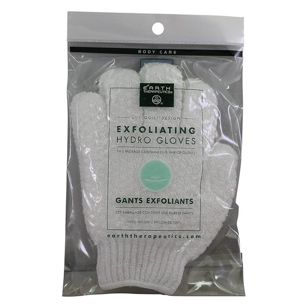 Earth Therapeutics: Exfoliating Hydro Gloves, White (5 pack)5