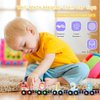Lauon Toys for Toddlers, 12pc Wooden Magnetic Train Track Set with Animal and Digital Designs, Montessori Educational Toy for 2 3 4 5 Year Olds Boys and Girls Christmas Birthday Gift
