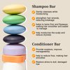 SAPHUS Argan Oil Bar Shampoo and Conditioner Set for Strengthening, Cleansing & Moisturizing Dry & Curly Hair,Travel Size, Zero Waste, 2pc Set