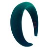 FunCosta velvet padded headband wide puffy headbands for women girls vintage sponge hair band trendy and cute hair accessories (Green)
