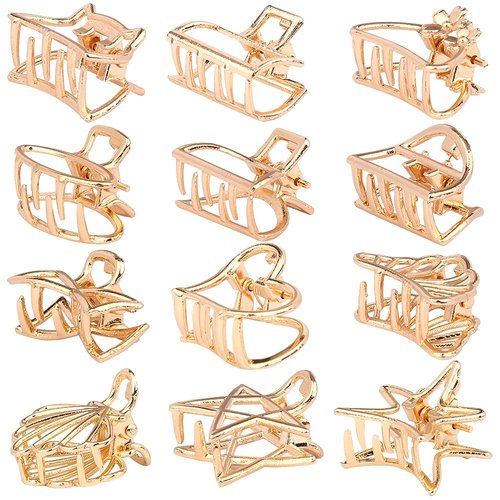 Small Hair Claw Clips Mini Hair Clips, Metal Hair Clips Non-slip Hair Clips Hair Clamps Grip Hair...