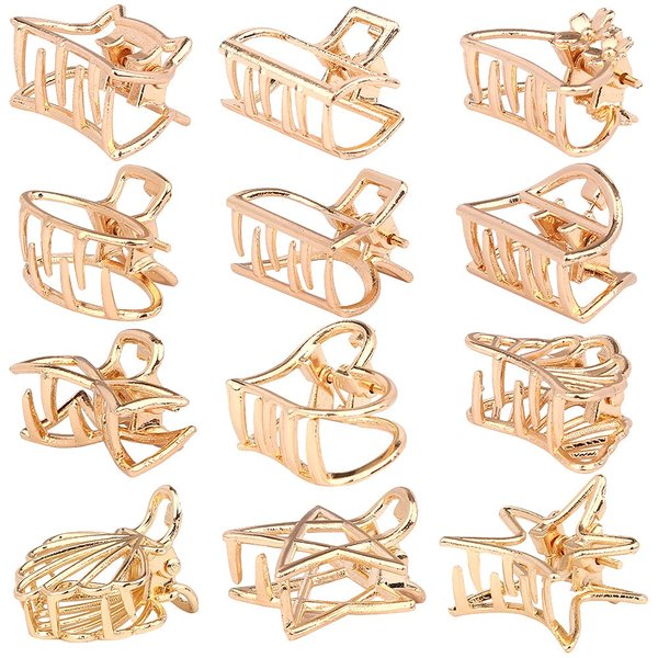 Small Hair Claw Clips Mini Hair Clips, Metal Hair Clips Non-slip Hair Clips Hair Clamps Grip Hair Clips for Thick Hair Hair Accessories