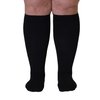 Mojo Compression Socks - 5XL Plus Size Bariatric Support Stockings for CVI, Swelling, and Spider Veins - 20-30mmHg Compression, Black, Closed Toe, XXXXX-L – AB201BL8