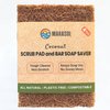 Marasol Soap Saver and Scrub Pad (4) | Coconut Fiber - Compostable | Plastic Free - Zero Waste | Bar Soap Holder | Tough Non-Scratch Scour Pad | Vegetable Brush | 4-Pack