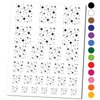 Shining Stars Outer Space Temporary Tattoo Water Resistant Fake Body Art Set Collection - Black (One Sheet)