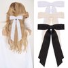 Canitor Hair Bows for Women Hair Ribbons with Metal Alligator Clips Coquette Bows Preppy Teen Girl Gifts Trendy Stuff Cute Hair Accessories Aesthetic Things (black,beige,white)