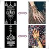 QSTOHENA Henna Tattoo Stencils kit, 12 Sheets Temporary Tattoo Stickers for Women Girls Indian Arabian Reusable Hand Tattoo Templates